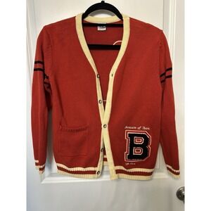 Because Of Them We Can Tuskegee Letterman Cardigan Sweater Burnt Orange Adult M‎